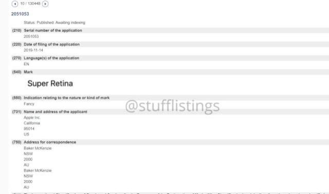 苹果注册超级视网膜屏商标 苹果注册超级视网膜屏商标