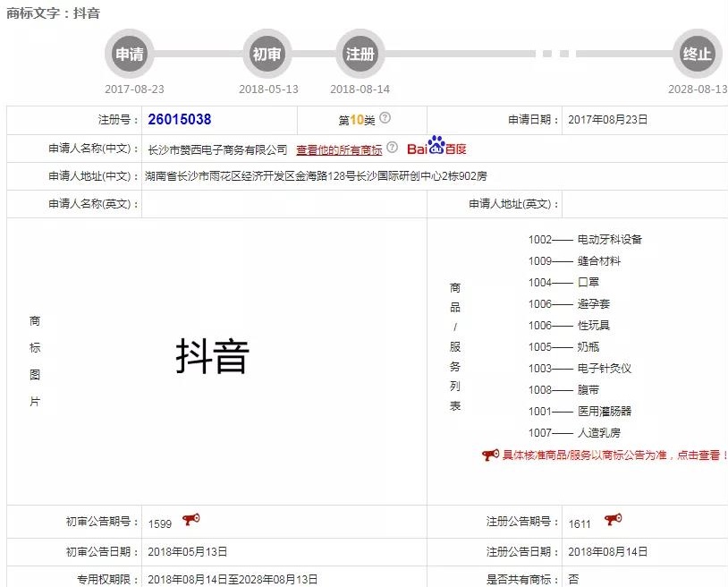 字节跳动失去第10类“抖音”商标