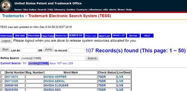 NVIDIA已注册Hopper商标