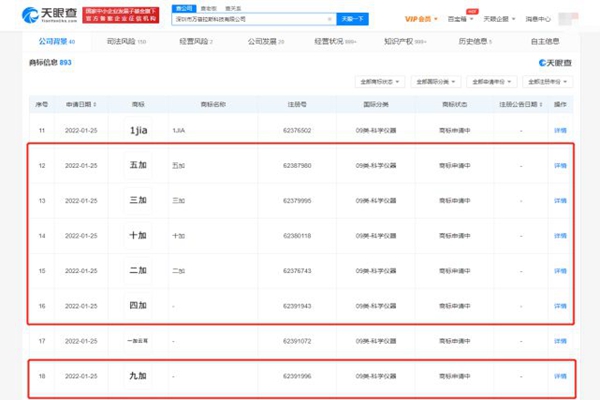 一加手机申请“二加”“三加”商标