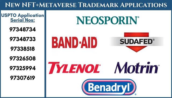 强生提交多种药品NFT及元宇宙相关商标申请
